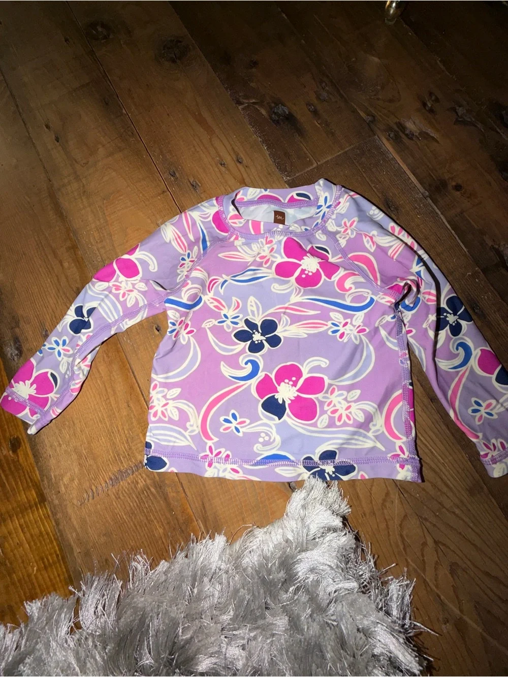 Tea purple Floral Long-Sleeve Swim Set girls size 12-18M